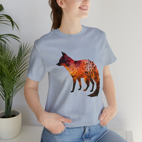 Autumn Fox Silhouette - Short Sleeve Tee